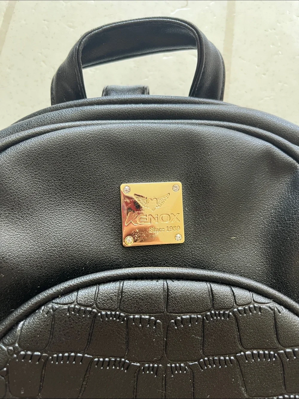 Kenox Faux Leather Mini Backpack